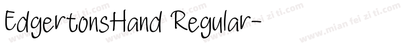 EdgertonsHand Regular字体转换
